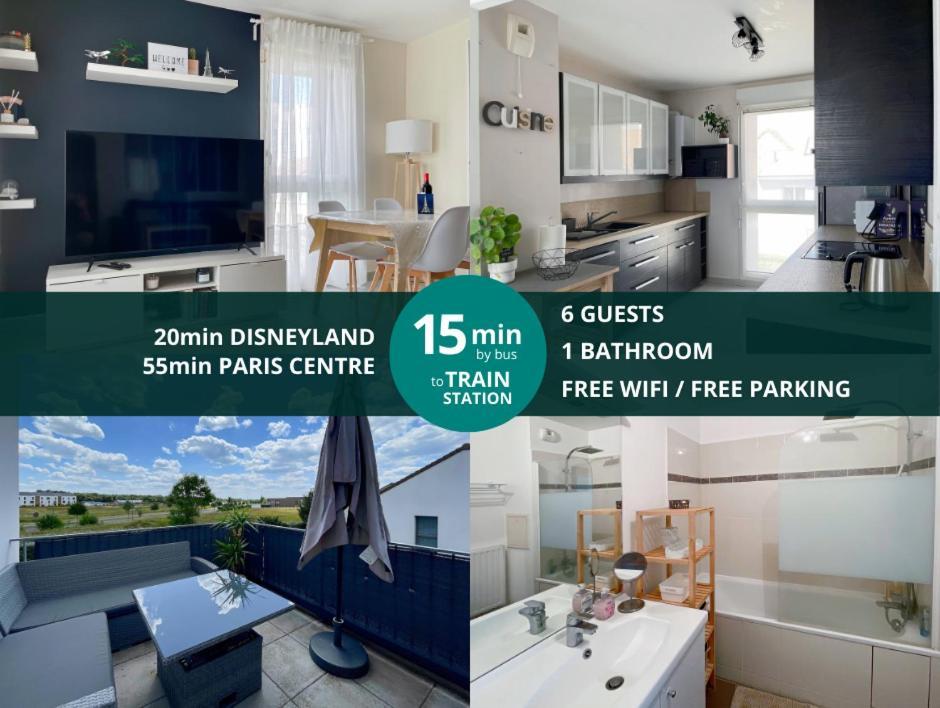 Le Chanteloupien - Appartement Pour 6 Proche Disneyland Paris Extérieur photo